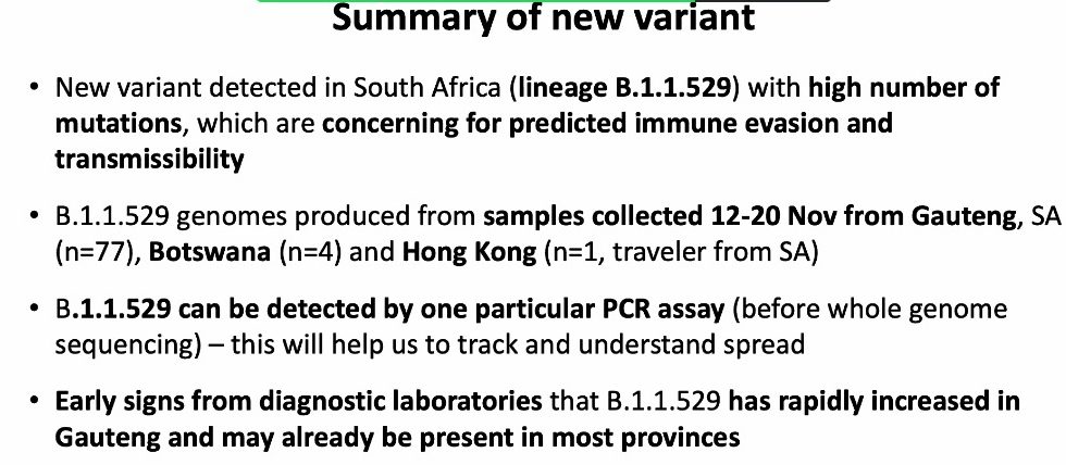 NICD: Tshwane one of regions where new Covid-19 variant detected